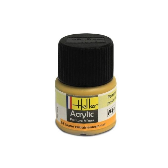 HELLER 09024 JAUNE ENTRAINEMENT MAT ACRYLIQUE 12ML A L'UNITÉ - LCDP - Radiocommande.fr