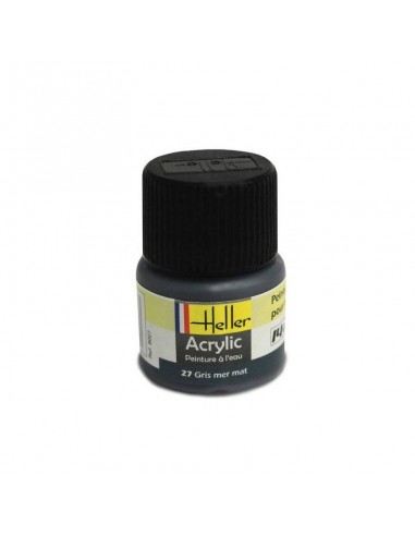 HELLER 09027 GRIS MER MAT ACRYLIQUE 12ML A L'UNITÉ - LCDP - Radiocommande.fr