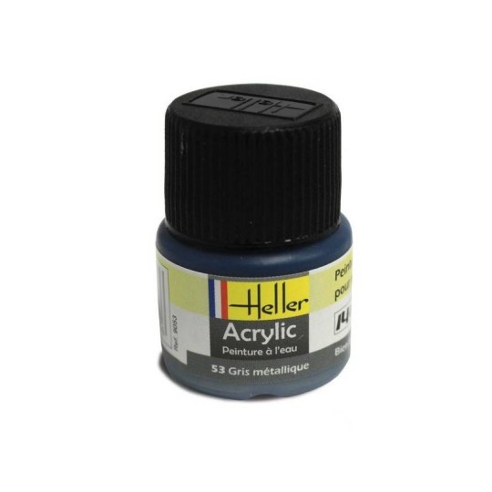 HELLER 09053 GRIS METALLIQUE ACRYLIQUE 12ML A L'UNITÉ - LCDP - Radiocommande.fr