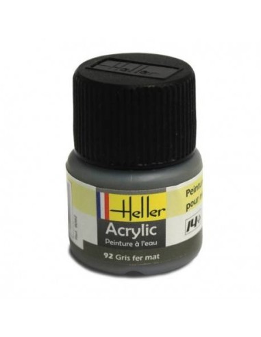 HELLER 09092 GRIS FER MAT ACRYLIQUE 12ML A L'UNITÉ - LCDP - Radiocommande.fr