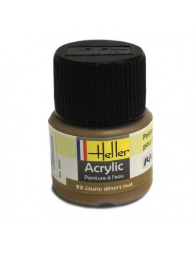 HELLER 09093 JAUNE DESERT MAT ACRYLIQUE 12ML A L'UNITÉ - LCDP - Radiocommande.fr