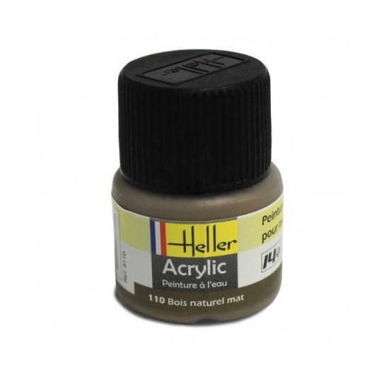 HELLER 09110 BOIS NATUREL MAT ACRYLIQUE 12ML A L'UNITÉ - LCDP - Radiocommande.fr