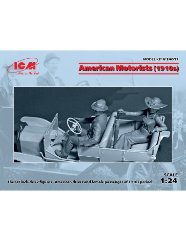 American Motorists (1910s) (1 male, 1 female figures) (100% new molds) - LCDP - Radiocommande.fr