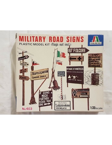 Signalisation routière militaire Italeri 403 1:35 - LCDP - Radiocommande.fr