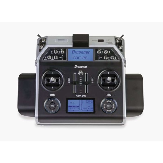RADIO GRAUPNER mc-26 HoTT 16-voies 2.4 GHz - LCDP - Radiocommande.fr