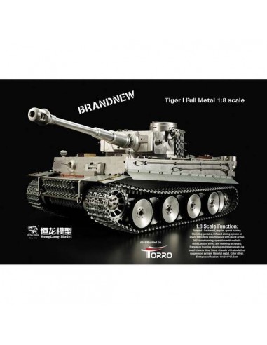 Tank 1/8 RC Tiger I Full Metal Version Tank BB - LCDP - Radiocommande.fr