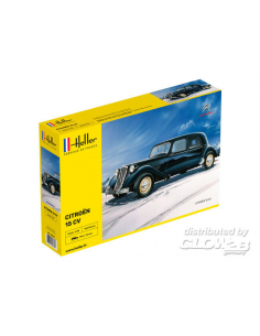 Maquette de voiture : Starter kit : Citroen 15 SIX Traction Avant - Heller  - Rue des Maquettes
