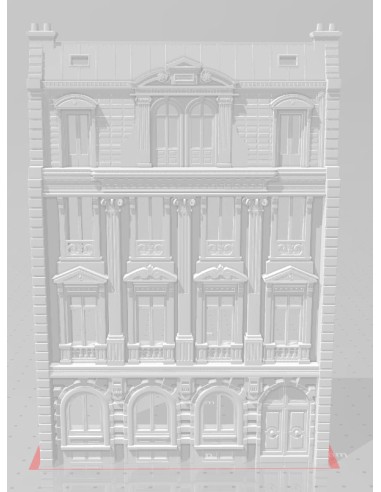 Hotel de Courcelle, facade, avec impression - LCDP - Radiocommande.fr