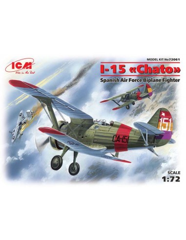 Avion I-15 Chato", Spanish Air Force Biplane Fighter" - LCDP - Radiocommande.fr