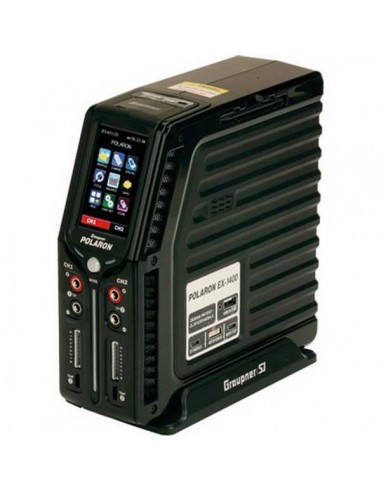 Chargeur GRAUPNER POLARON EX 1400 11-28V 2X730W 1-8S AVEC 3.0" ÉCRAN TACTILE COULEUR - LCDP - Radiocommande.fr