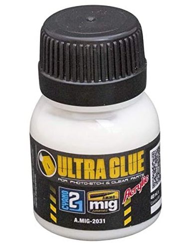 COLLE 21 ULTRA GLUE - AMMO MIG Colle21 (pour photo gravure, parties