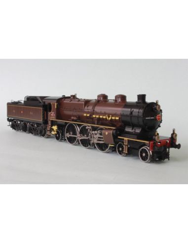 Train electrique, locomotive NORD 231 no 3.1206, version d’origine, sans réchauffeur, tender ex. DRG 31,5 m3, brun (chocolat), f