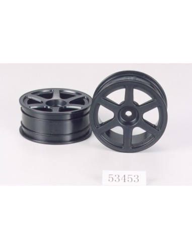 Jantes 6 bÃ¢tons 24,6mm noires