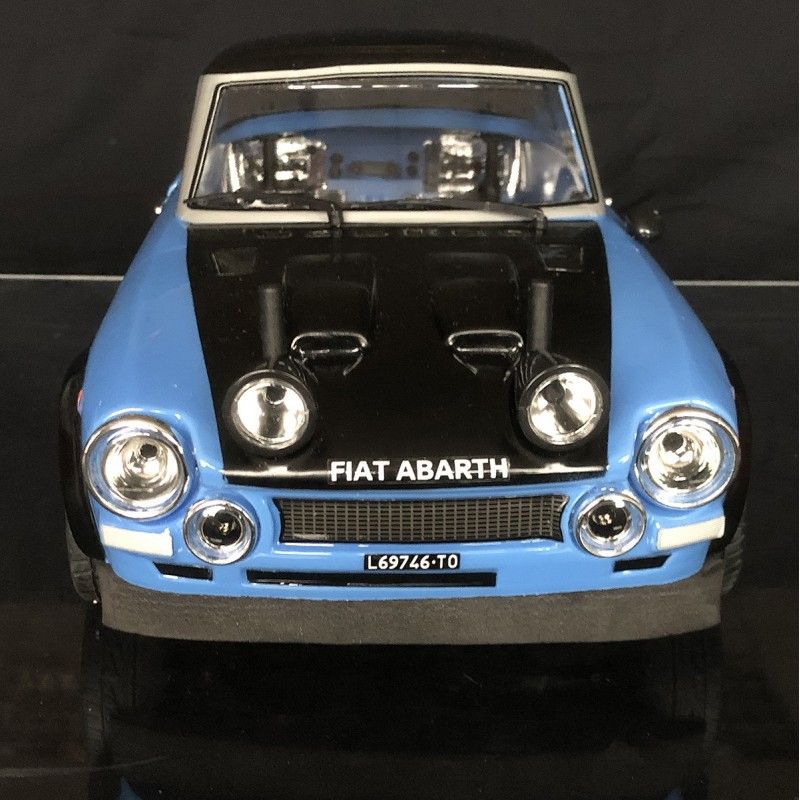 DISC.. FIAT 124 ABARTH Rally Light Blue-Black 1/10 RC car RTR Kit