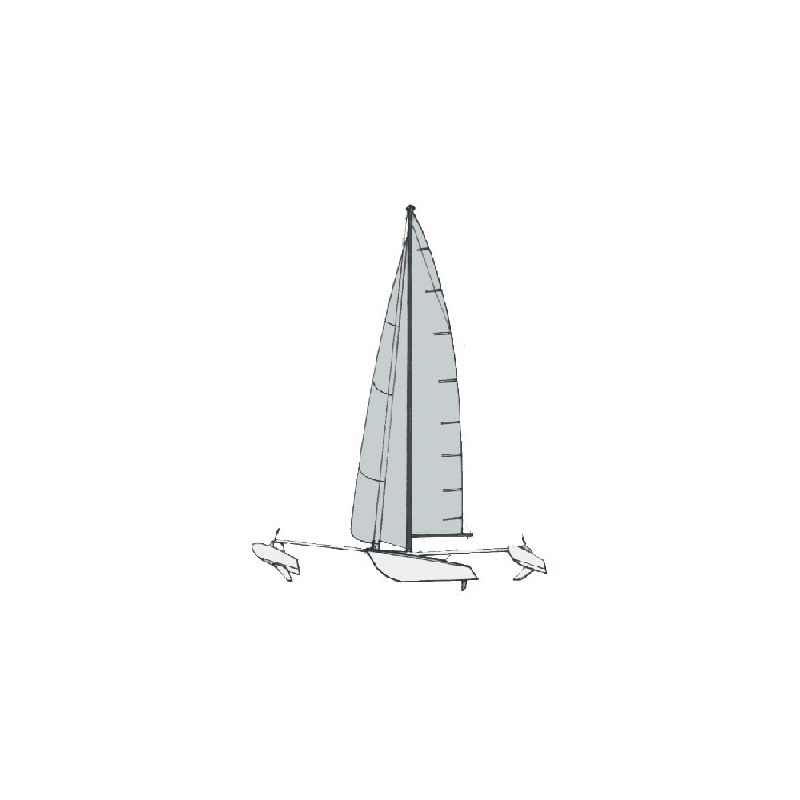 Plan du Toucan, trimaran à hydrofoil