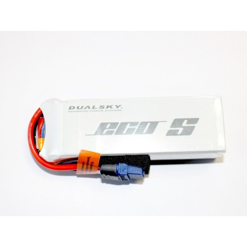 Batterie Dualsky ECO S, lipo 3S 11.1V 2200mAh 25C prise XT60