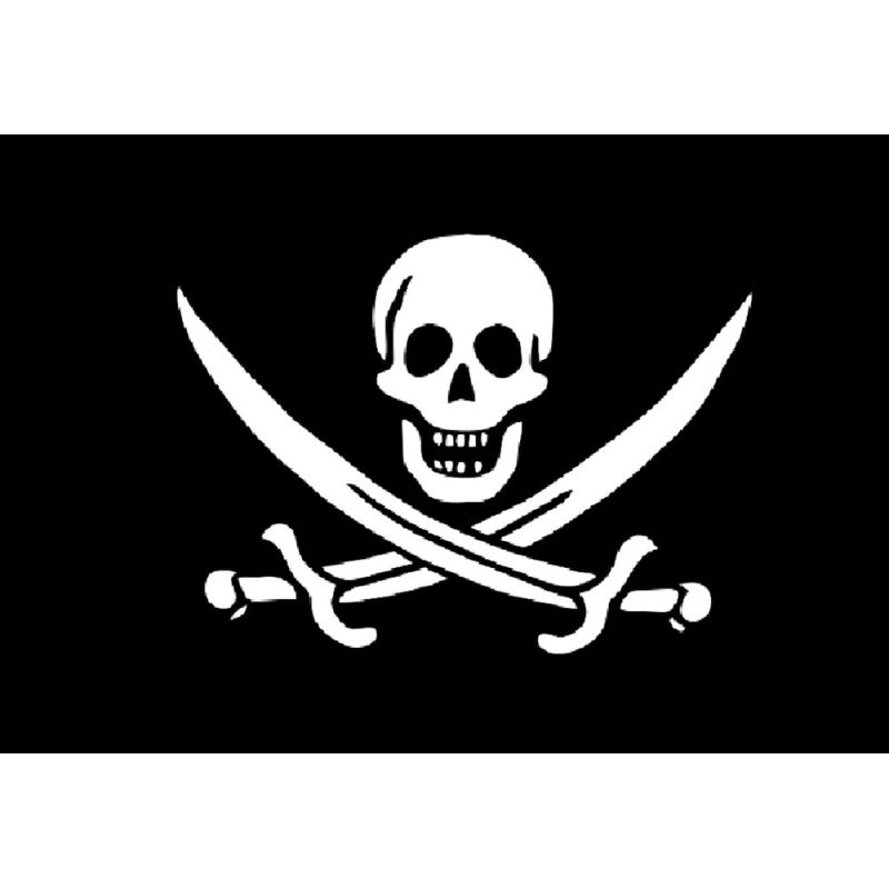 Drapeau Pirate Jack RackhamPavillon Soie 85 mm