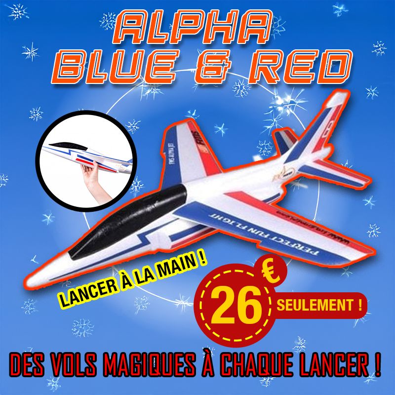 DISC.. 1/25 Glider 470mm Alpha Blue & Red Hand Launch