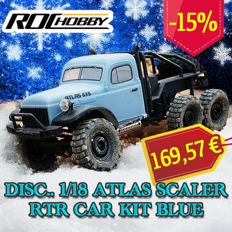 DISC.. 1/18 Atlas scaler RTR car kit - Blue