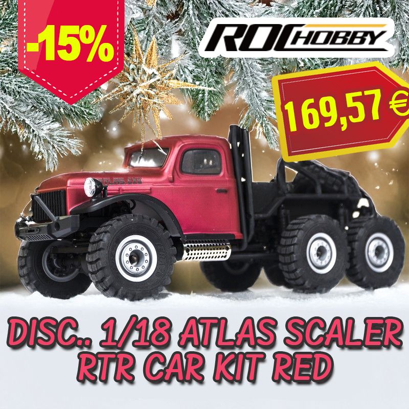 DISC.. 1/18 Atlas scaler RTR car kit - Red