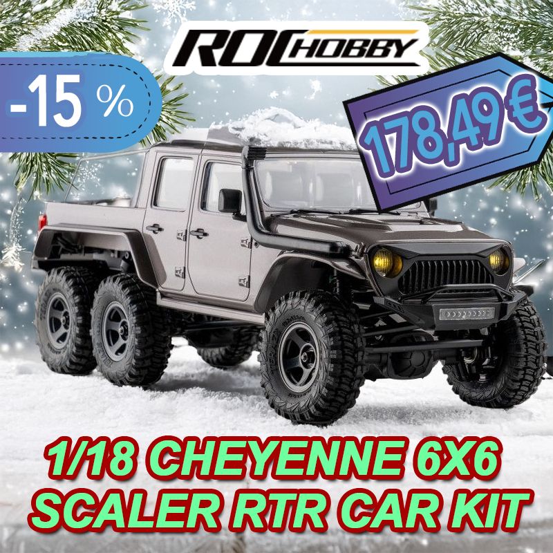 1/18 Cheyenne 6x6 scaler RTR car kit