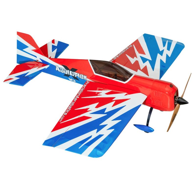 Avion Precision Aerobatics Addiction X (V3) rouge/bleu ARF env.1.27m