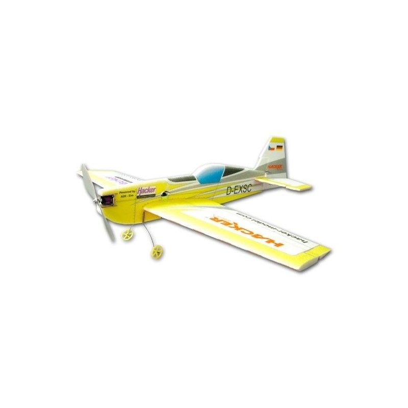 Avion Hacker model Extra 330 SC jaune ARF env.1.00m